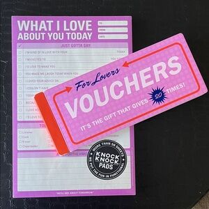 Valentine’s Day Gift bundle! Notepad and Voucher booklet